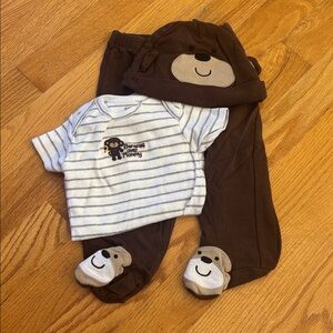 3 piece set- Monkey Theme (Size 6 Months)